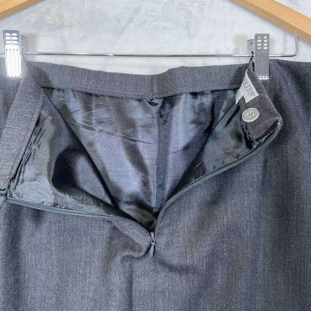 Pendleton Wool Skirt Women's 22W All Wool Dark Gray Pencil Skirt Lined Plus Size - Picture 5 of 12